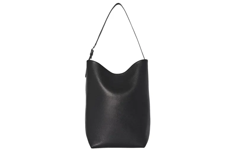 THE ROW Saddle Leather One Shoulder Handbag Large Women's Black