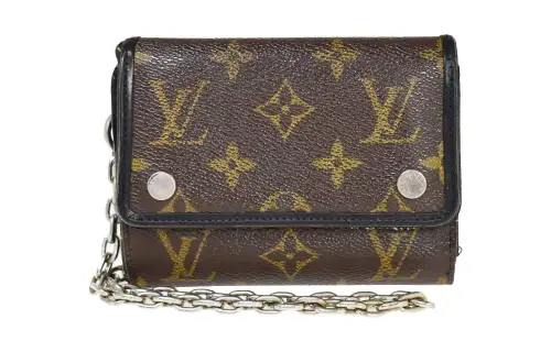 LOUIS VUITTON Leather Wallet Women's Brown