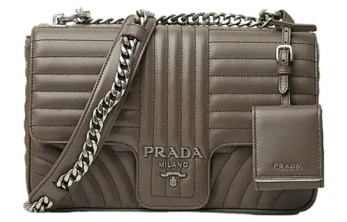 PRADA Cow Leather Crossbody Bag, Shoulder Bag Women's Brown