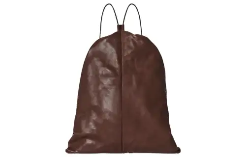 THE ROW Smooth Nappa Leather Backpack Extra Large Women's Chocolate Brown