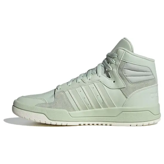 Adidas Neo Entrap Mid Anti Slip Wear Resistant Mid Top Skateboard Shoes Unisex White Green