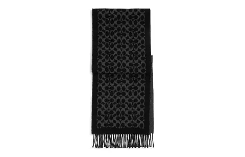 Coach logo-pattern scarf
