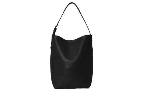 THE ROW N/S Park Saddle Leather Tote Bag, Shopping Bag, Shoulder Bag, Handbag Medium Women's Black