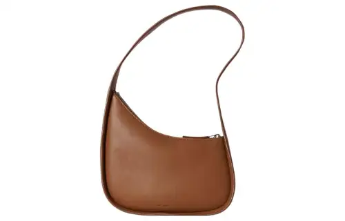 THE ROW Half Moon Smooth Calfskin Handbag, Shoulder Bag Women's Leather Brown