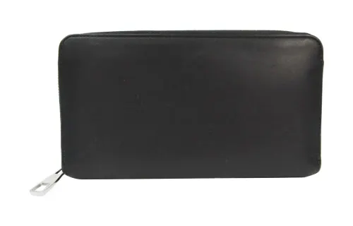 LOUIS VUITTON Leather Wallet Men's Coal Gray