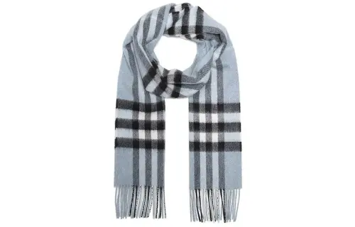 Burberry Knit Scarves Unisex Gray