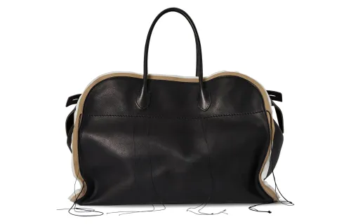 THE ROW Salpa Margau Saddle Leather Handbag Women's Black