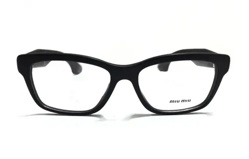 MIU MIU Acetate Irregular Shape Eyeglass Frames Women's Black