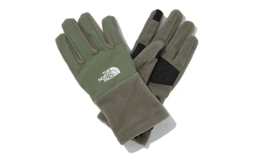 THE NORTH FACE Polyester, Nylon, Synthetic Leather Sports Gloves Unisex Green