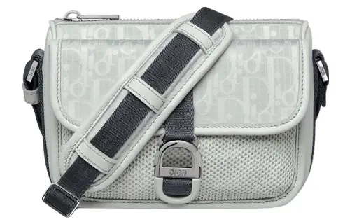 DIOR Aqua Nylon Crossbody Bags Mini Unisex Glacier