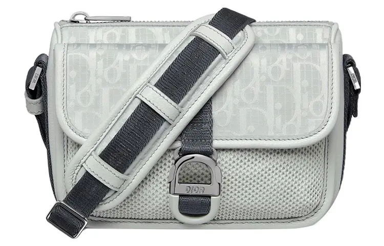 DIOR Aqua Nylon Crossbody Bags Mini Unisex Glacier