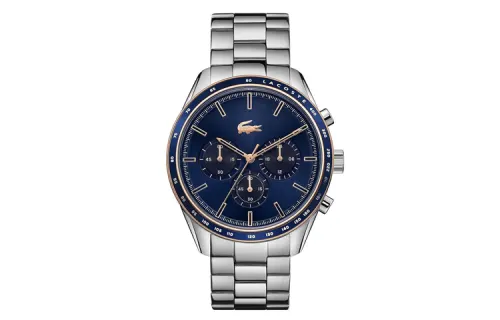 LACOSTE Boston Wrist Watches Quartz Movement Stainless Steel Strap 42mm Blue Dial Men's Watches