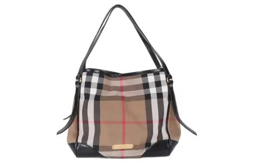 Burberry House Canvas Tote Bag, Shopping Bag, Canvas Bag, Handbag Small Women's Beige