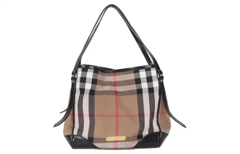 Burberry House Canvas Tote Bag, Shopping Bag, Canvas Bag, Handbag Small Women's Beige