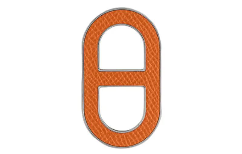 HERMES Chaine D'Ancre Brooches Unisex Orange