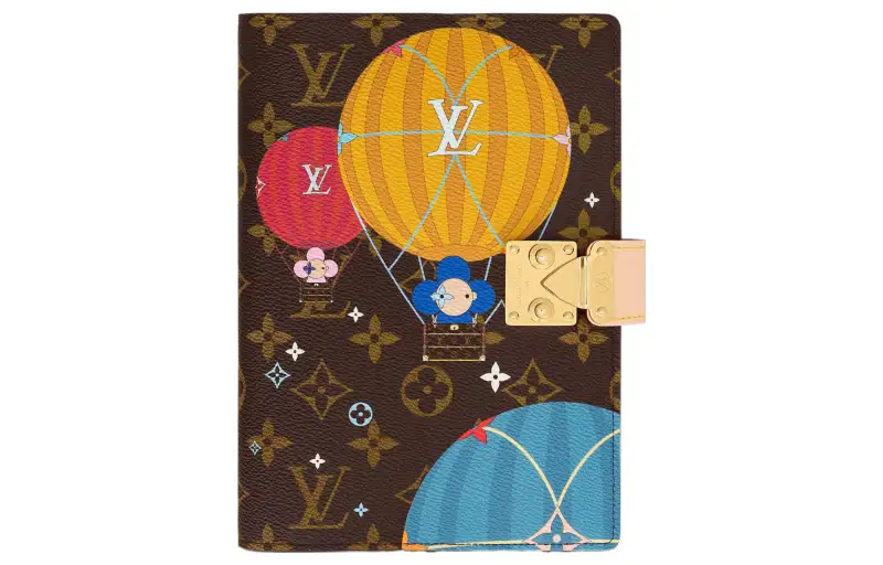 LOUIS VUITTON Coated Canvas Notebook Sleeve Bag Accessory Unisex Brown