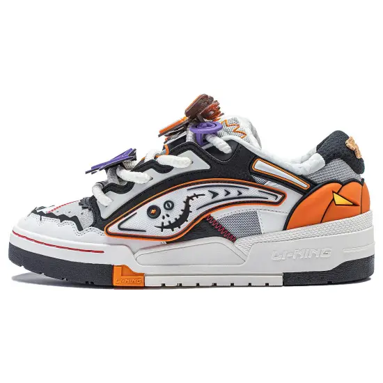 LINING Journey V2 Skateboard Shoes Men Low-Top Ecru Black/Gray