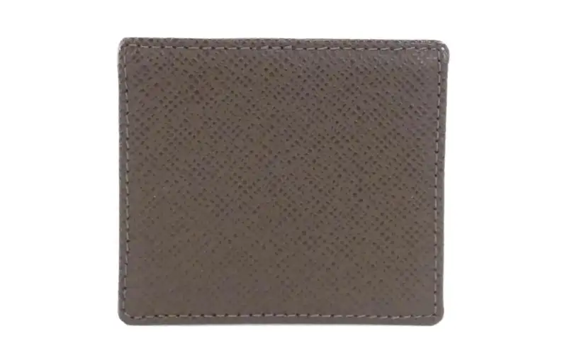 LOUIS VUITTON Calfskin Wallet Coin Purse Unisex Gray Bear Color