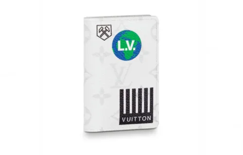 LOUIS VUITTON Pocket Organizer Monogram Logo Story White
