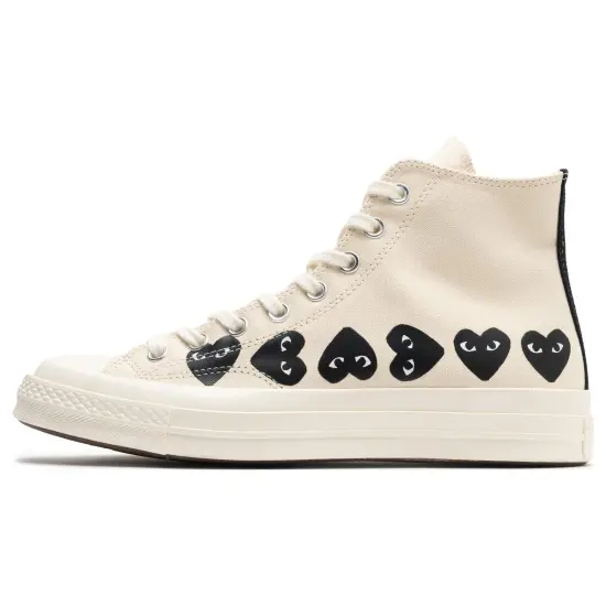 Converse Chuck Taylor All Star 70 Hi Comme Des Garcons PLAY Multi-Heart Milk