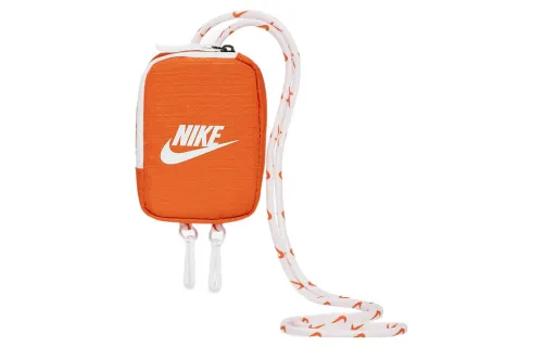 Nike Polyester Lanyard Bag, Shoulder Bag, Crossbody Bag Regular Unisex Safety Orange & White