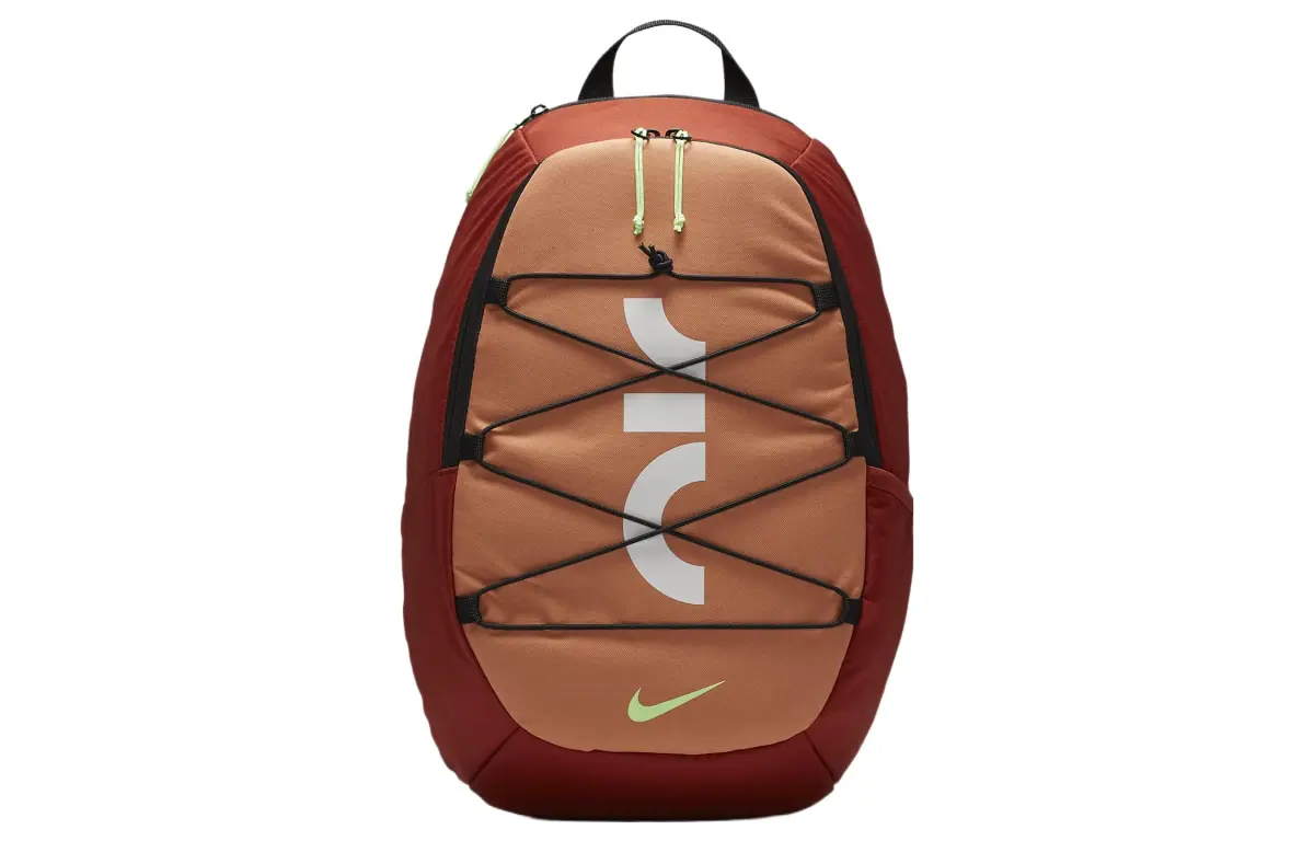 Nike Fabric Backpack Regular Unisex Dark Orange & Amber Brown & Explosion Green & Yellow