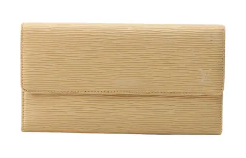 LOUIS VUITTON Epi Leather Wallet Women's Sand Beige Yellow