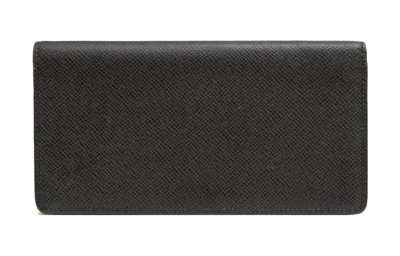 LOUIS VUITTON Calfskin Wallet Men's Black