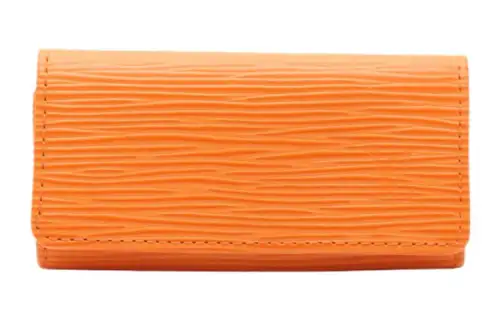 LOUIS VUITTON Leather Key Pouch Women's Orange