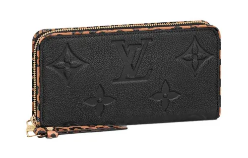 LOUIS VUITTON Zippy Wallet Wild At Heart Black