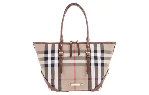 Burberry Cotton Tote Bag, Shopping Bag, Shoulder Bag, Handbag Regular Women's Brown