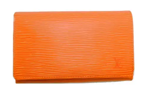 LOUIS VUITTON Epi Leather Coin Purse Wallet Unisex Orange