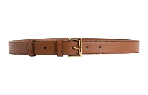 PRADA Triangle Logo Buckled Belt