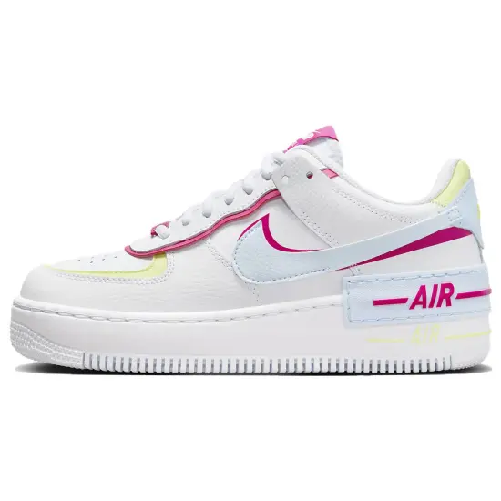 Nike Air Force 1 Shadow White Blue Tint Fireberry Women's