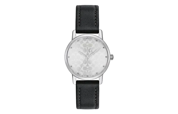 COACH GRAND Wrist Watches Quartz Movement Leather Strap 28mm Silver Dial Women's Watch Analog