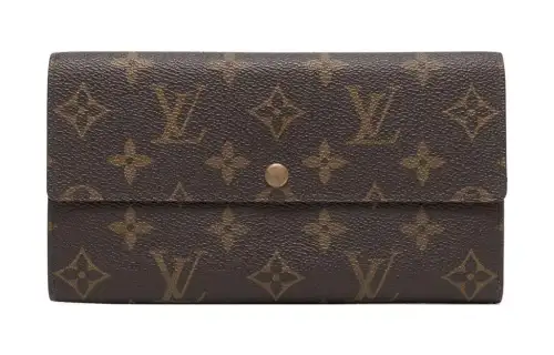 LOUIS VUITTON 2002 Monogram Porte Monnaie Credit Wallet
