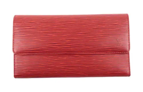 LOUIS VUITTON Epi Leather Wallet Women's Castile Red