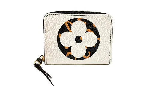 LOUIS VUITTON Zippy Coin Purse Monogram Giant Jungle Ivory Beige Multicolor