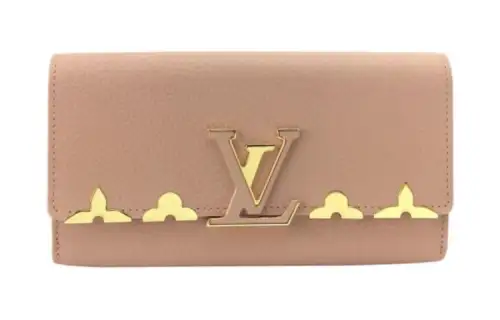 LOUIS VUITTON Taurillon Leather Wallet Women's Pink