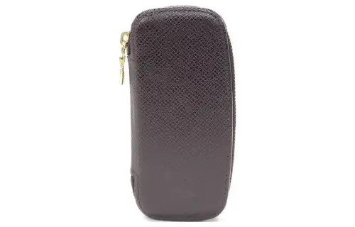 LOUIS VUITTON Calfskin Wallet Key Pouch Men's Black