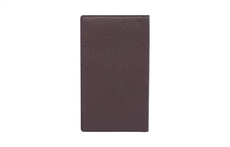 LOUIS VUITTON Leather Wallet Women's Brown Acajou