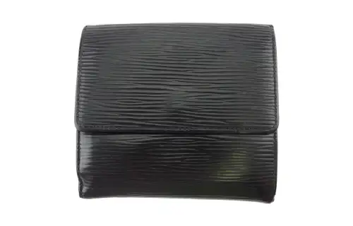 LOUIS VUITTON Epi Leather Wallet Unisex Black