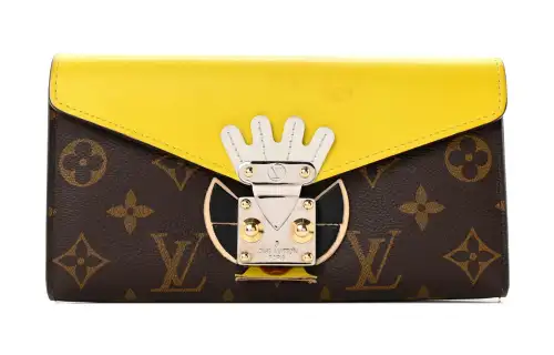 LOUIS VUITTON Coated Canvas Wallet Unisex Brown