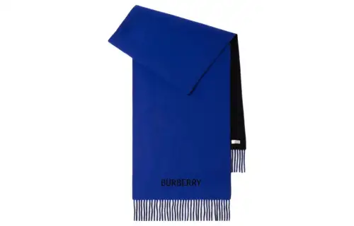 Burberry Equestrian cashmere reversible scarf