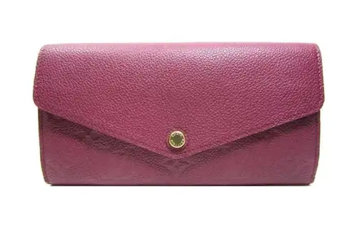 LOUIS VUITTON Sarah Empreinte Leather Wallet Unisex Aurora Purple