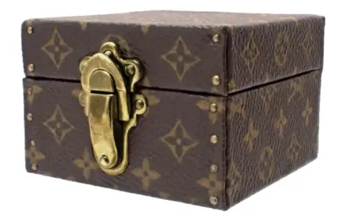 LOUIS VUITTON Canvas Jewelry Box, Accessories Box, Storage Box Mini Unisex Brown