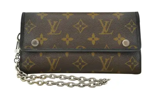 LOUIS VUITTON Canvas Wallet Unisex Brown