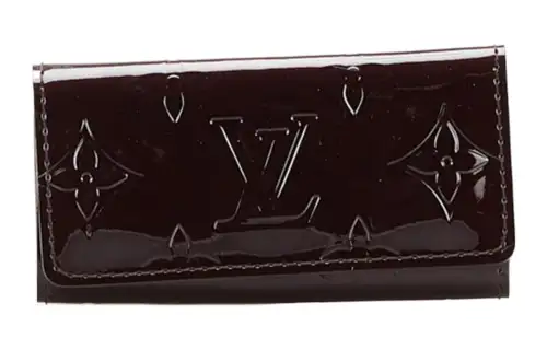 LOUIS VUITTON Patent Leather Key Pouch Women's Fuchsia