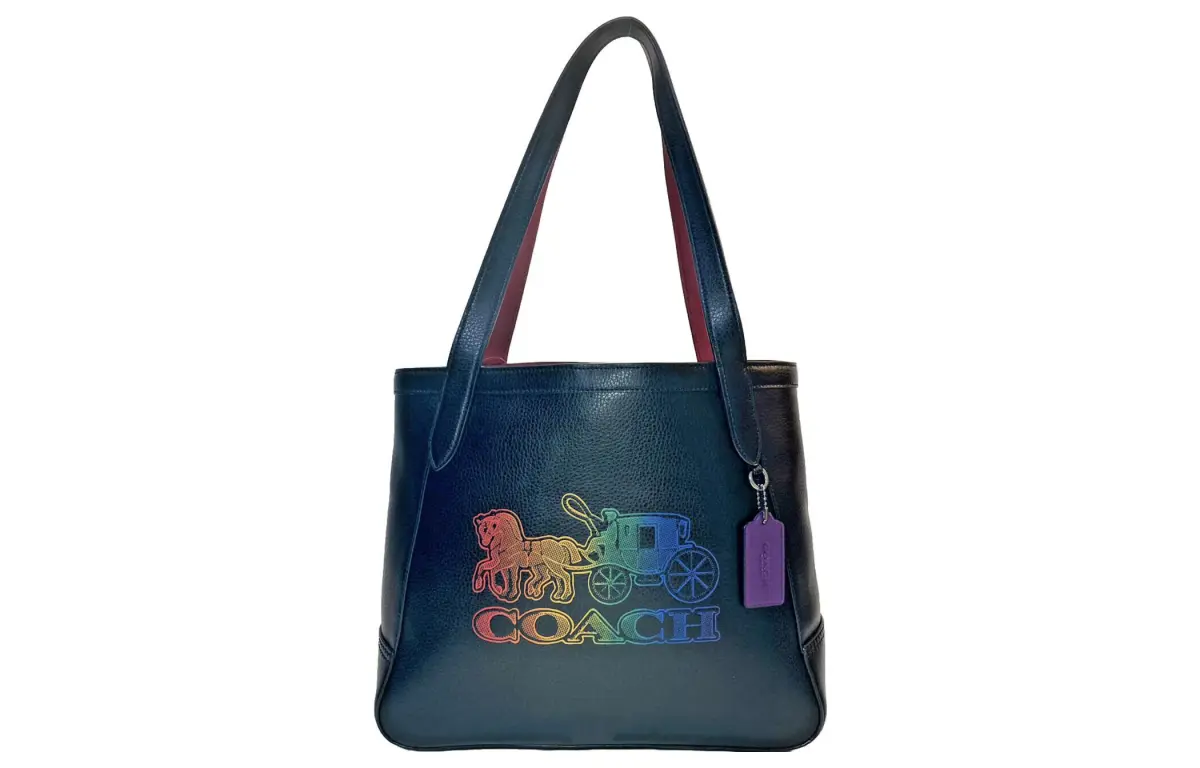 COACH Leather Tote Bag, Shopping Bag, Handbag, Shoulder Bag Large Women's Black