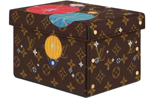 LOUIS VUITTON Coated Canvas Storage Bag Unisex Brown